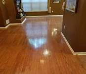 Engineered floor before refinishing