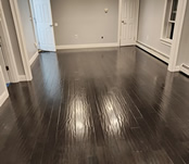 Hand-scraped floor after refinishing