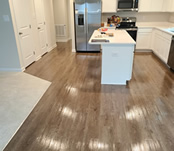 LVP floor after refinishing
